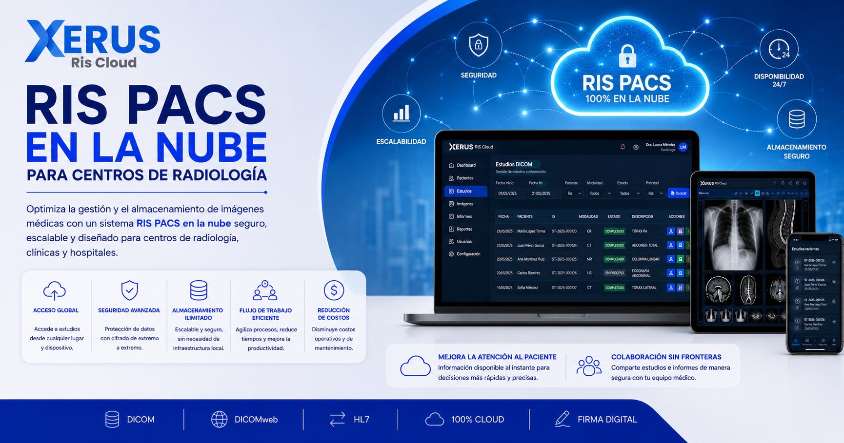 RIS PACS en la Nube para Centros de Radiología